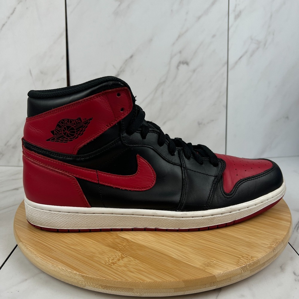 2013 Nike Air Jordan 1 Retro High OG Bred Mens Size 12.5 Sneakers 555088-023